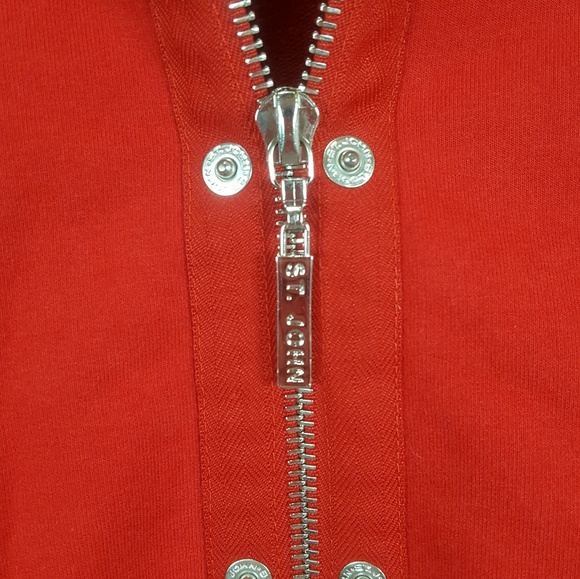 St John Sport Small Red Zipper Jacket Sweater - Picture 6 of 6